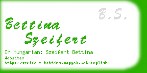 bettina szeifert business card